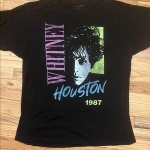 Whitney Houston Black Graphic T-Shirt Unisex